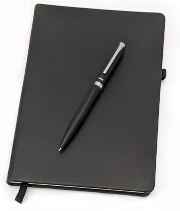 UJJi Twist Metal Pen & Notebook Set in PU Leather Cover