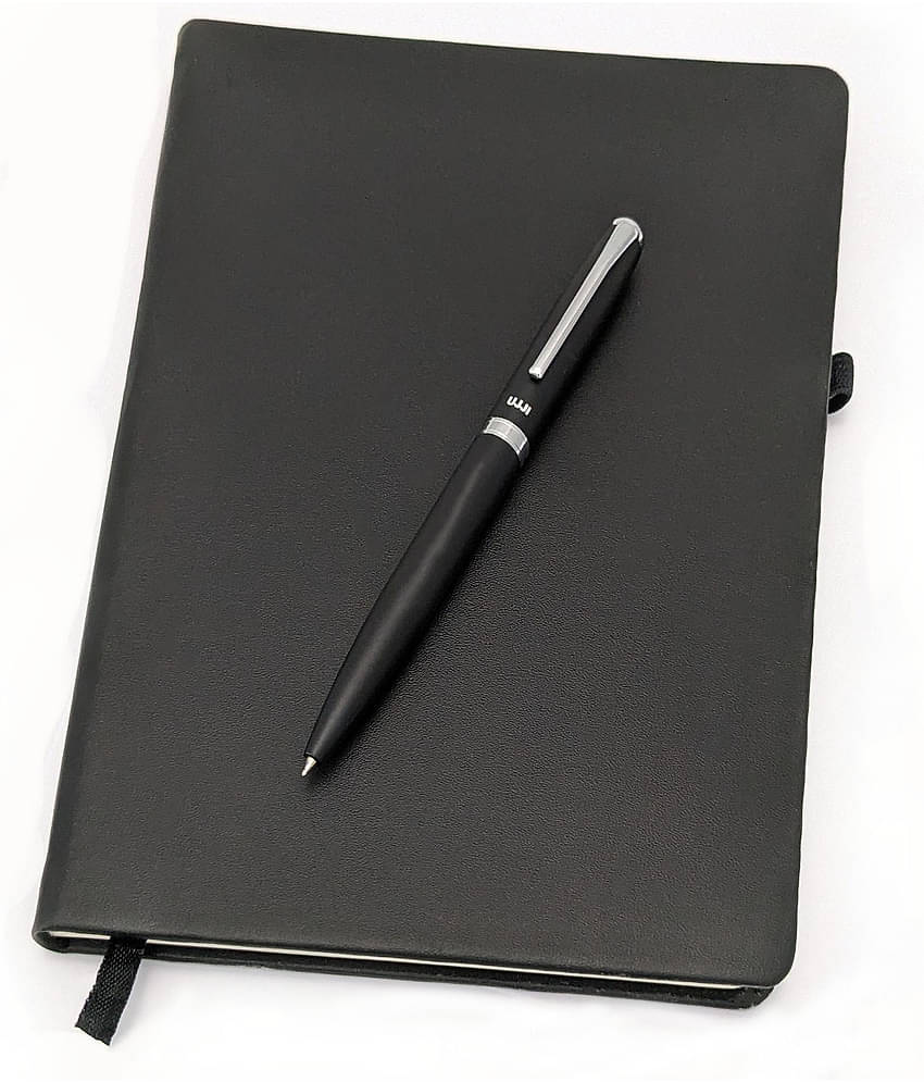 UJJi Twist Metal Pen & Notebook Set in PU Leather Cover
