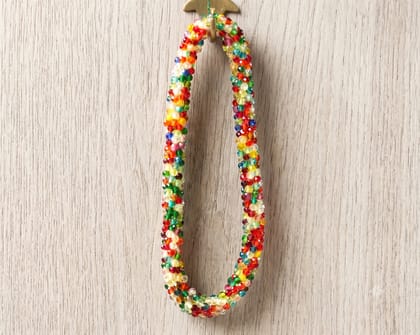 Handcrafted Multicolor Beaded Bracelet | Cheerful Everyday Jewelry 6 x 6 x 1 cm Handcrafted Multicolor Beaded Bracelet | Cheerful Everyday Jewelry 6 x 6 x 1 cm