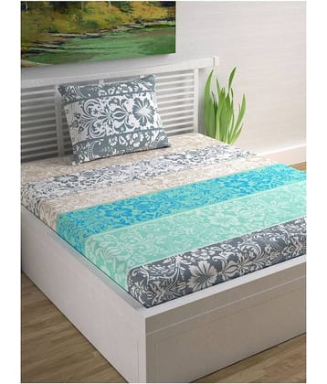 DIVINE CASA Cotton Single Bedsheet ( Grey )