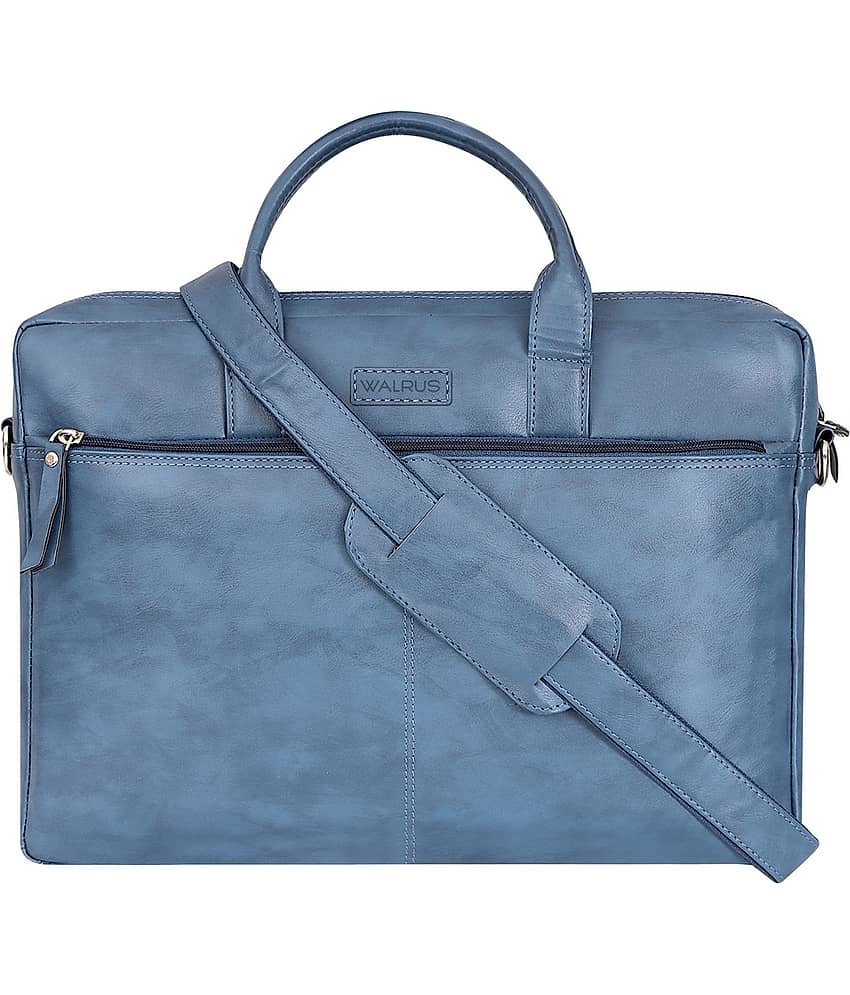 Walrus Grey Faux Leather Office Bag