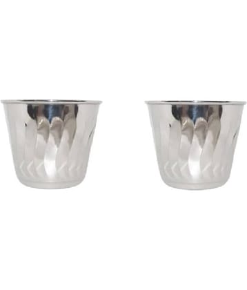 Dynore Stainless Steel Table Vase 10 cms - Pack of 2