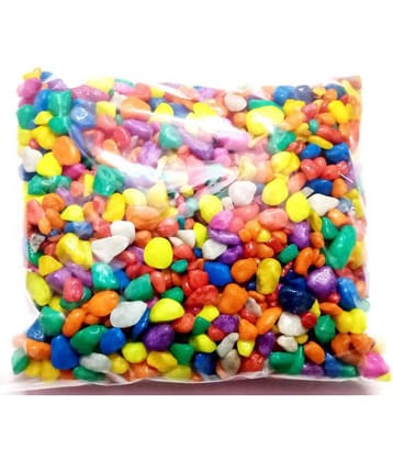 Somil Multicolor Pabbles/Stone For Garden, Plants, Aquarium & Home Decor Wt. 450g