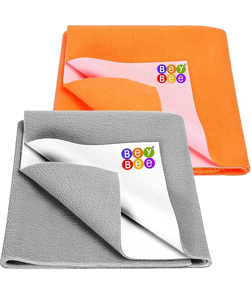 Beybee Multi-Colour Laminated Bed Protector Sheet ( Pack of 2 )