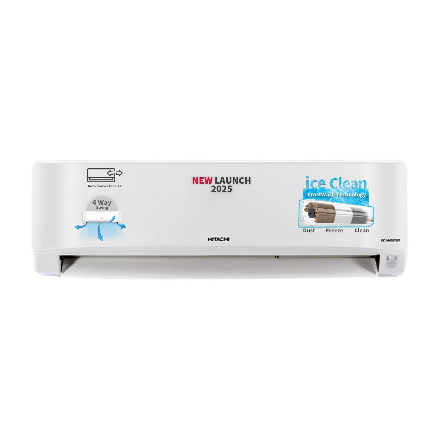 Hitachi 2 Ton 3 Star Xpandable+ Inverter Split AC (100% Copper, 4-Way Swing, ice Clean, Dust Filter, 3400SXL RAS.D322PCBIBS, White) Hitachi 2 Ton 3 Star Xpandable+ Inverter Split AC (100% Copper, 4-Way Swing, ice Clean, Dust Filter, 3400SXL RAS.D322PCBIB