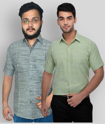 DESHBANDHU DBK - Multicolor Cotton Regular Fit Men's Formal Shirt (Pack of 2)