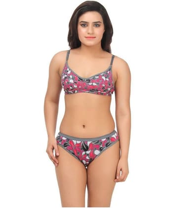 TCG Multi Color Cotton Bra & Panty Set