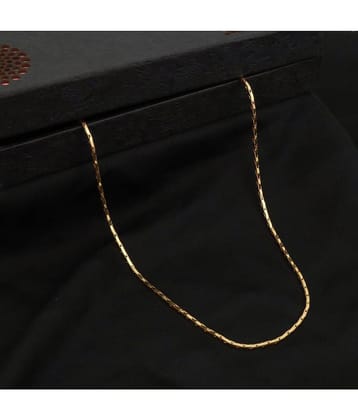 Fashion Frill Stunning Golden Chain Thin Gold Plated Gold Chain For Men Boys  28 Inches