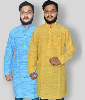 DESHBANDHU DBK - Multicolor Cotton Men's Regular Kurta ( Pack of 2 )