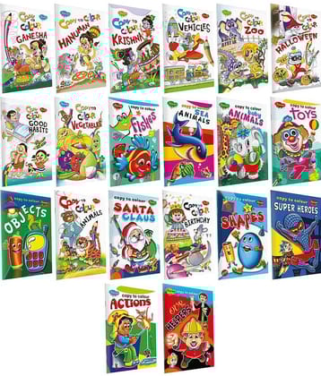 My First Learning Colouring Bag - Set of 20 Exciting Colouring Books Product Bundle | Super jumbo combo for collecters and library colouring books
