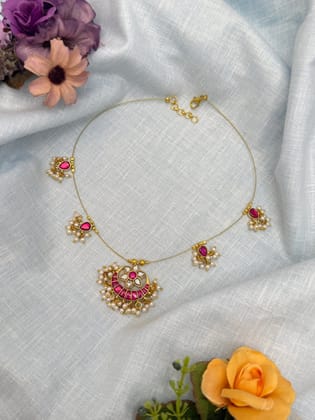 Invisible Chain Jadau Necklace 243