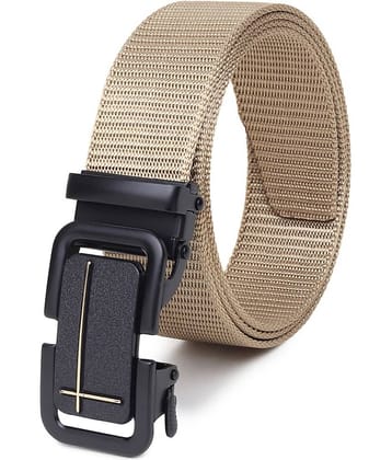 SILKSHOPPING - Beige Nylon Men's Casual Belt ( Pack of 1 )