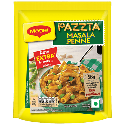 Maggi Pazzta Masala Penne, Made With 100% Suji/Rawa, 69.5 G