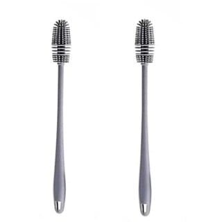 Long Bottle Cleaning Brush for Washing Water Bottle, Narrow Neck Containers, Flask, Bottle, Vase, Glassware (Pack of 2)