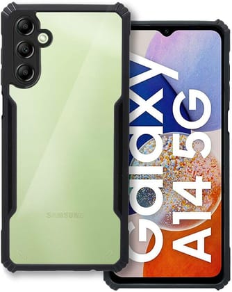 PLUGTECH Slim Shockproof Case | Matte Black Soft | Drop Protection | Precise Cutouts | Premium Mobile Cover for Samsung Galaxy A14, Samsung Galaxy 14 5G