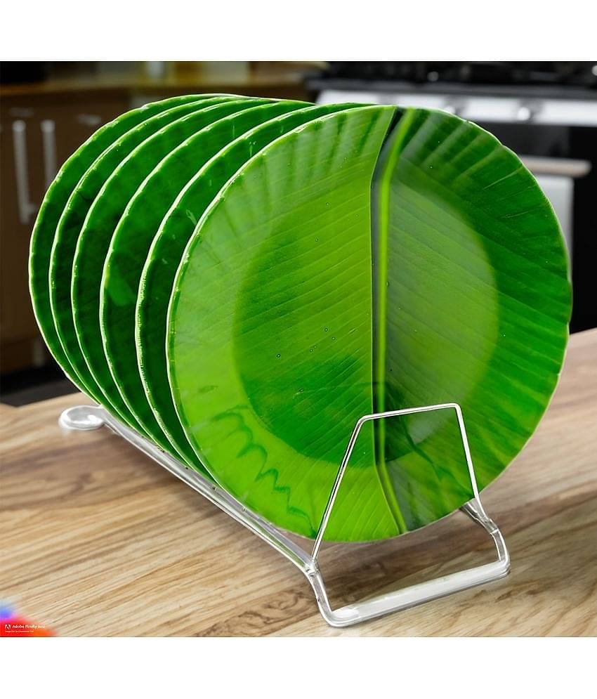 Inpro 6 Pcs Melamine Light Green Full Plate