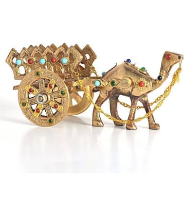 Faeshion Bizz Gemstone Studded Pure Brass Camel 15 cm