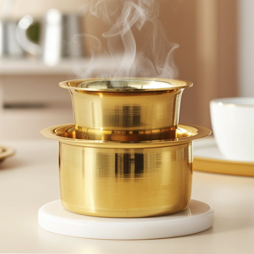 Brass Davra / Davara / Dabara Vati Set Coffee Tumbler Set, (BCMAS145 A)