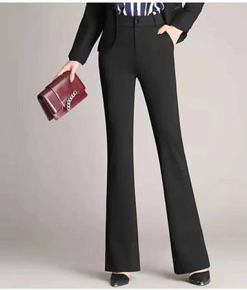 Broadstar Pack of 1 Polyester Bootcut Women's Bootcut Pants ( Black )