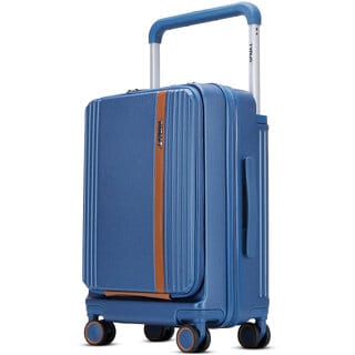 Timus Starlite 58 cm Premium Wide Handle Polycarbonate Trolley Bag (42L) with USB Port - Blue
