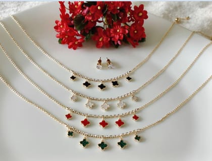 Silver/Gold/Rose Gold Plated Choker Necklace- NK 2445