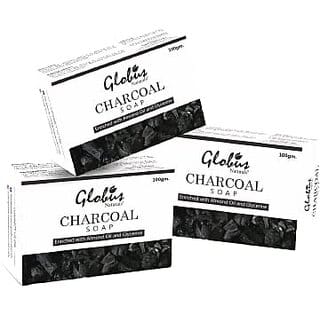 Globus Naturals Charcoal Soap 100 gm, Set of 3