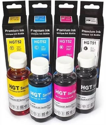 zokio GT5152 For H_P 350 Multicolor Pack of 4 Cartridge for Refill ink for GT51/GT52 - GT5810,GT5820, 310,315,319,410,415,419 Tank Wireless