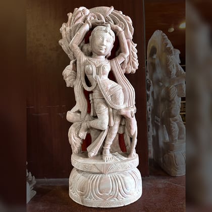 Nartaki Pink Stone Statue