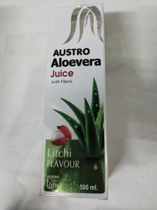 Austro labs aloevera juice litchi flavour 
