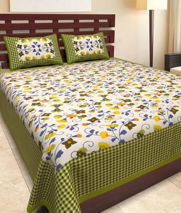 Uniqchoice Cotton Double Bedsheet ( White )