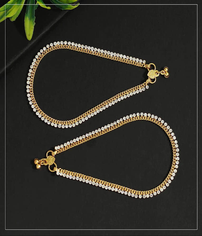 MGSV Gold Anklets ( Pack of 1 )