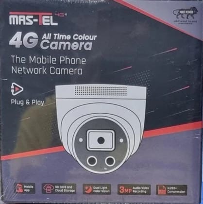 MASTEL 3MP WiFi 4G SIM CCTV Dome Camera