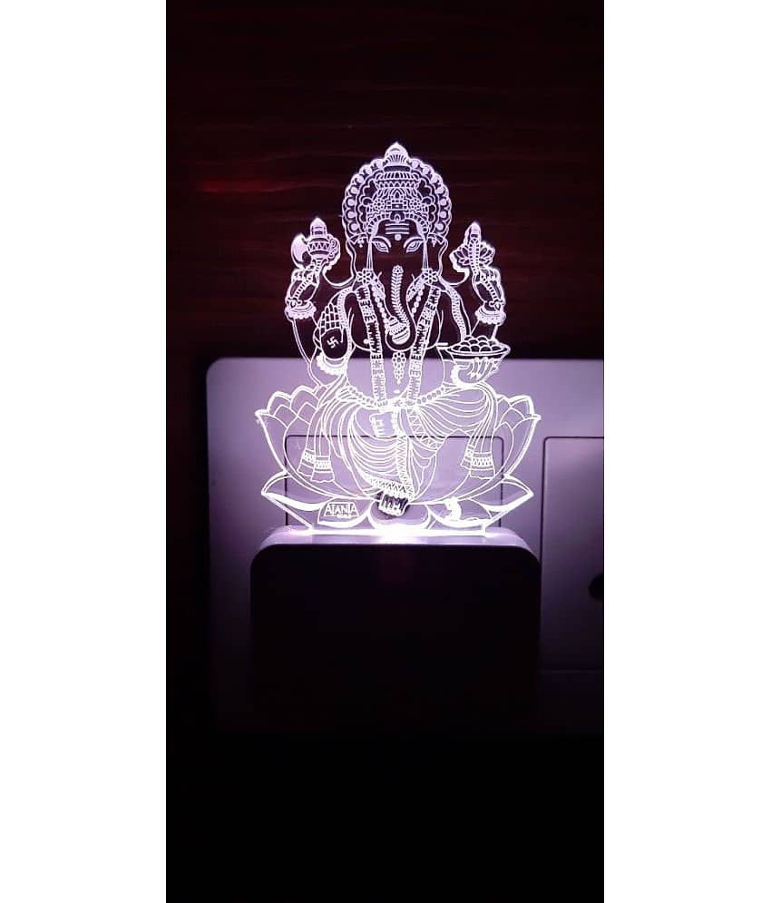 SUPER AJANTA Multicolor Night Lamp ( Pack of 1 )