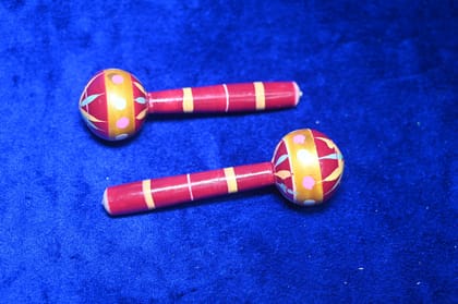 Icrafts Handmade Wooden Jhunjhuna Toy for Babies – Eco-Friendly Traditional Wooden Rattle (L: 11.43 cm × B: 11.43 cm × H: 2.54 cm, Weight: 20 g) Single pc