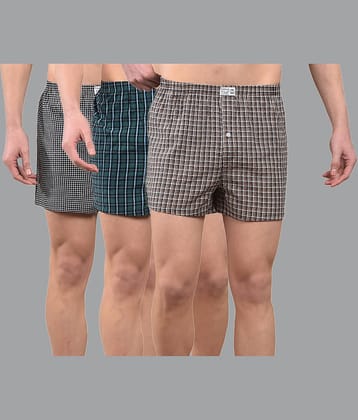 Dollar Pack of 3 Cotton Boxers For Men's ( Assorted 1 )