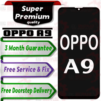 Oppo A9 Combo LCD with Touch Screen for A9  Black (display glass combo folder)..
