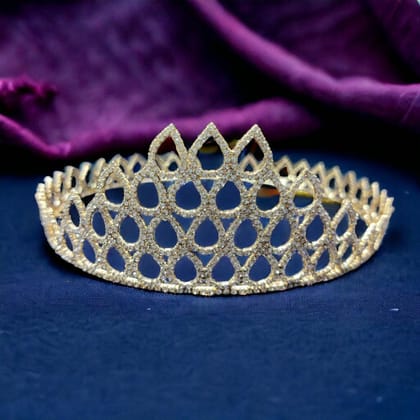 Silver Plated Embellish Rhinestone Tiara fashion show Crown
