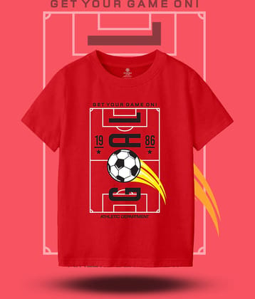 CODEZ Pack of 1 Boys Cotton Blend T-Shirt ( Red )
