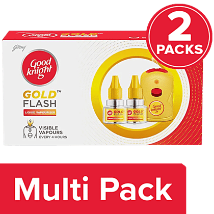 Good knight Gold Flash Liquid Vapouriser - Mosquito Repellent Combo, 2 x 3 pcs Multipack