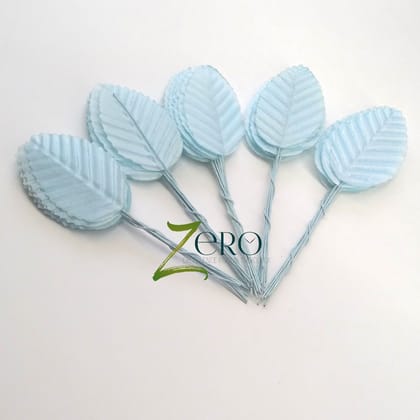 Bunch of 10 Pcs Hand Made Fabric Leaves - Purple Color