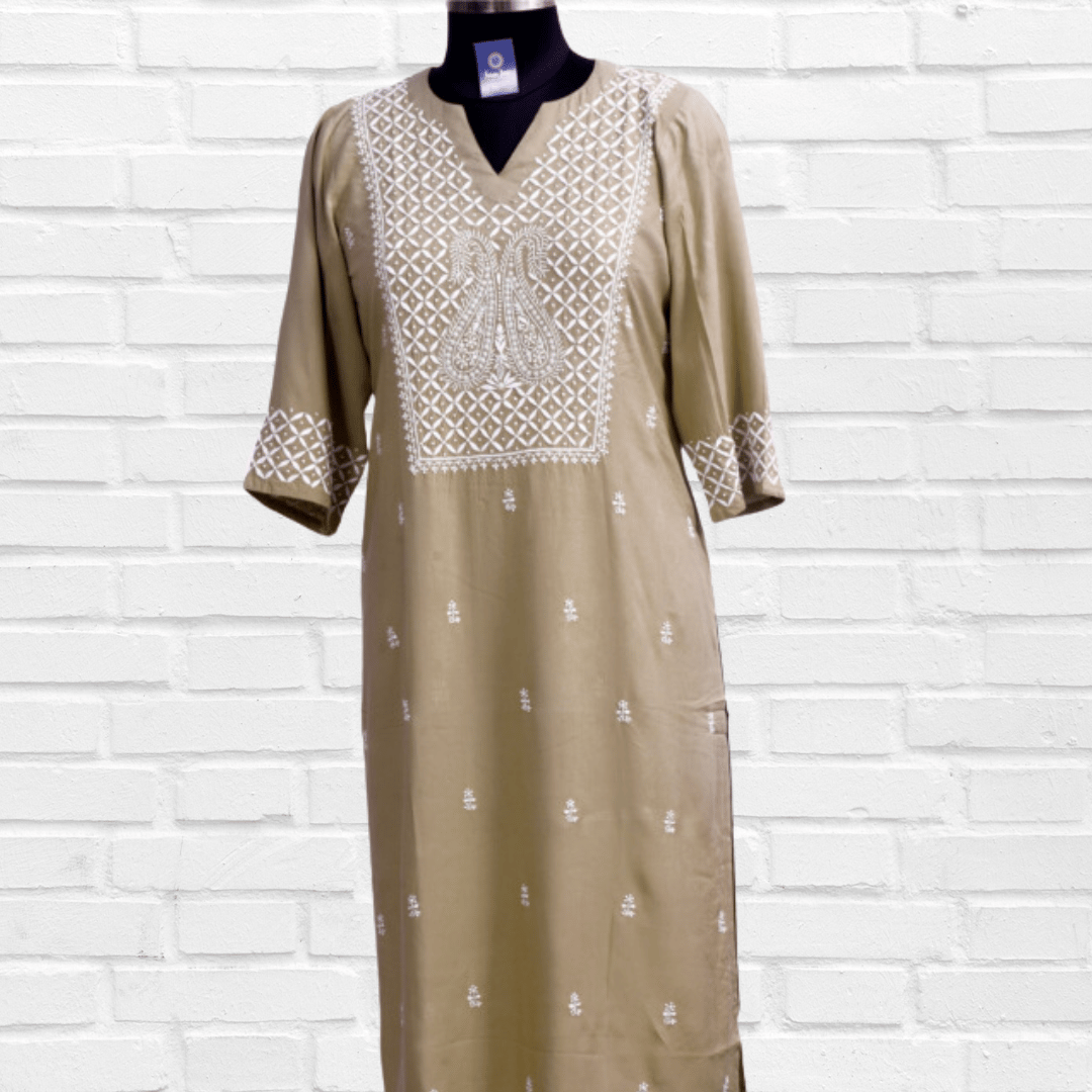 Rayon Kurti - Pista Green