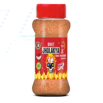 Brew Lab Spicy Bhut Jholakya Chilli Powder | Highly Spicy For Chicken65, Sizzler etc (100 g)