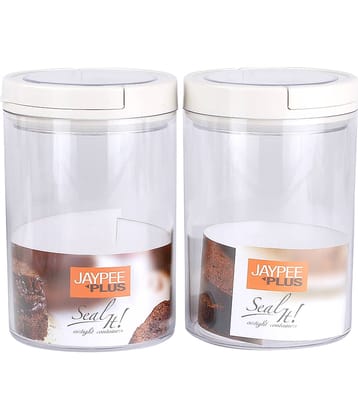 Jaypee Plus Seal It Plastic Tea/Coffee/Sugar Container Set of 2 750 mL