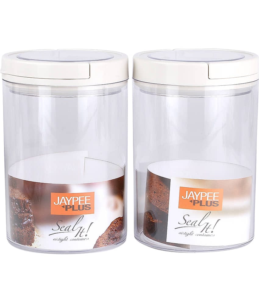Jaypee Plus Seal It Plastic Tea/Coffee/Sugar Container Set of 2 750 mL