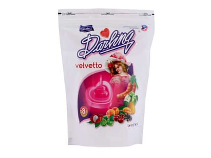 Darling Velvetto Mix Fruit Flavored Candy Standy Pouch Pack of 3 Each 50 Pcs