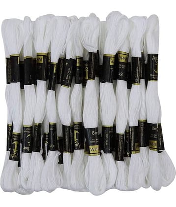 PRANSUNITA Anchor Stranded Cotton 6 Strand Cross-Stitch Hand Embroidery Stranded Cotton Craft Sewing Floss Thread, Pack of 10