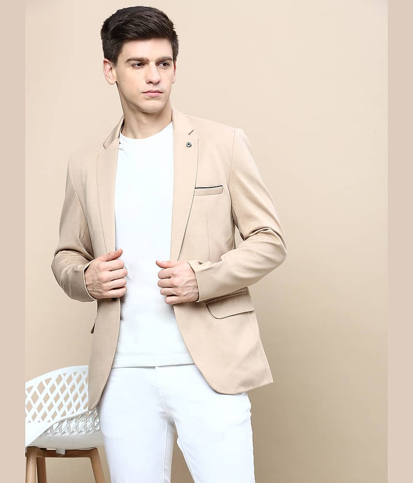 Showoff Cotton Blend Men's Blazer - Beige ( Pack of 1 )