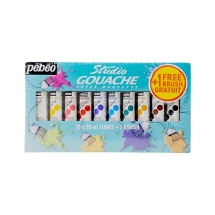 Pebeo Studio Gouache Super Maquette Set - 10 x 20ml Tubes