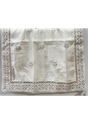 CREAM X MAROON  STOLE