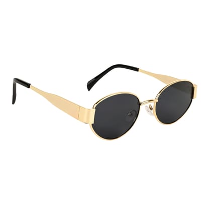 Premium Gold Frame Oval Sunglasses | Unisex